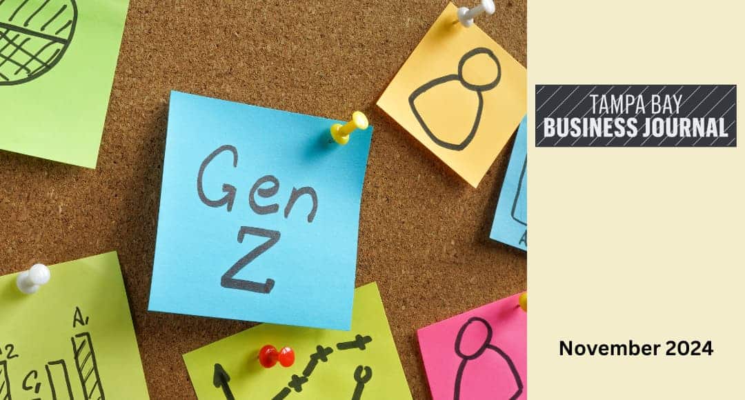 A post it note with the words "Gen Z" on it.