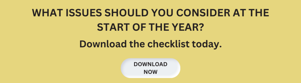 Image inviting people to download a checklist of issues to consider at the start of the year.