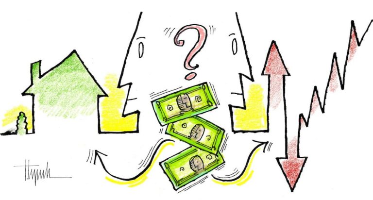 Illustration depicting a person confused about how to invest their money to support a blog post titled "Paid Like a Lawyer, Planning Like Everyone Else: Why It Doesn't Work."